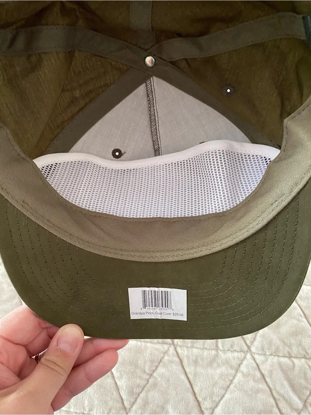 Toppling Goliath Iowa Grandpa Pinch Gold Cord Hat